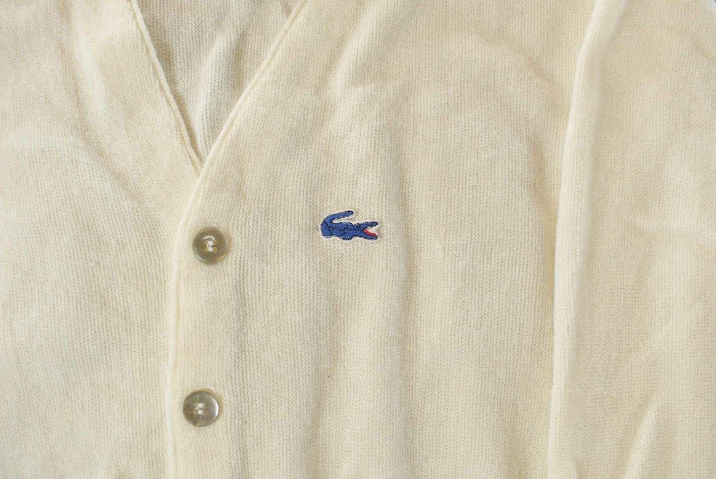 Vintage 1980s Izod Lacoste Knit Cardigan Sweater Men's Large