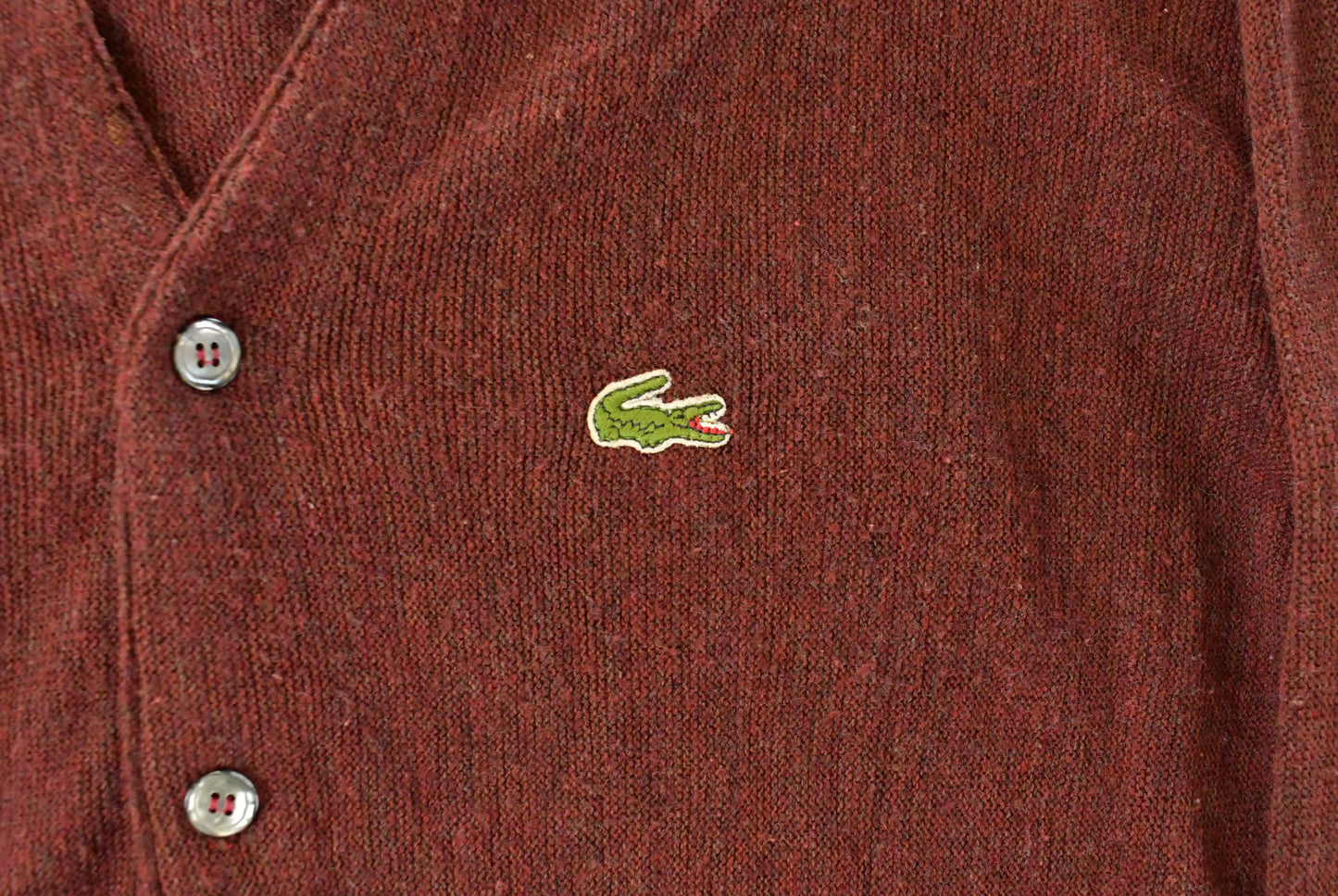 Vintage 1980s Izod Lacoste Knit Cardigan Sweater Men's Large