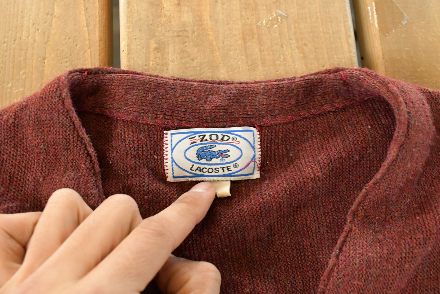 Vintage 1980s Izod Lacoste Knit Cardigan Sweater Men's Large