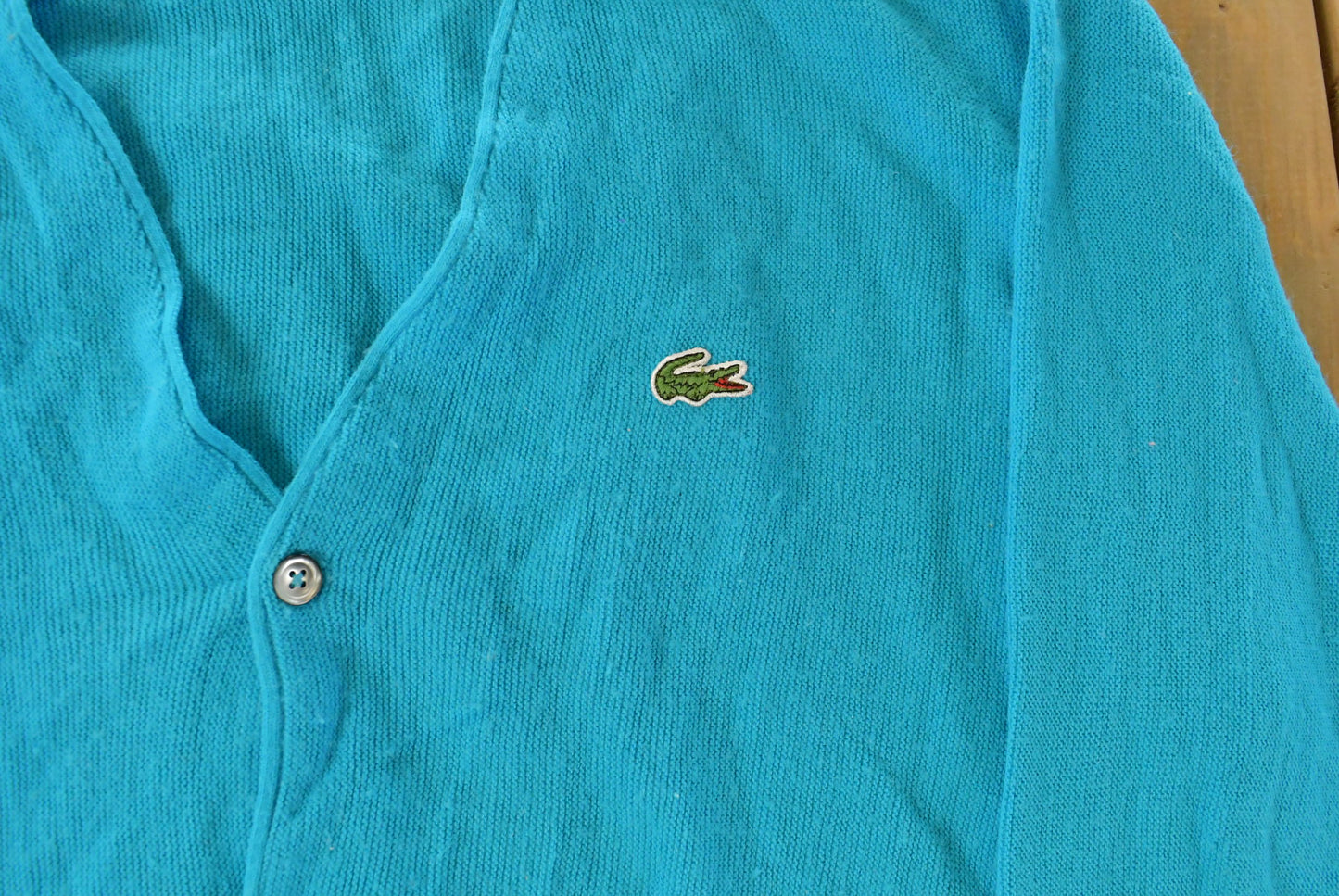 Vintage 1980s Izod Lacoste Knit Cardigan Sweater Men's XL