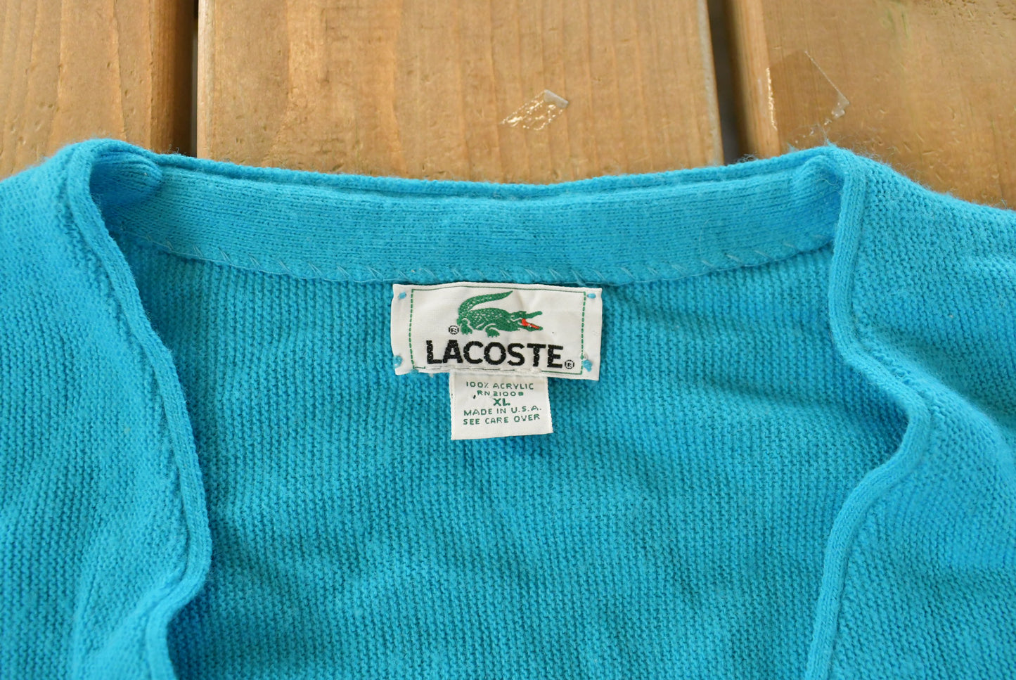 Vintage 1980s Izod Lacoste Knit Cardigan Sweater Men's XL