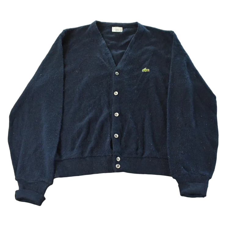 Vintage 1980s Izod Lacoste Knit Cardigan Sweater Men's Medium