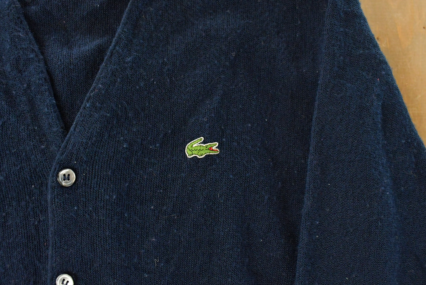 Vintage 1980s Izod Lacoste Knit Cardigan Sweater Men's Medium