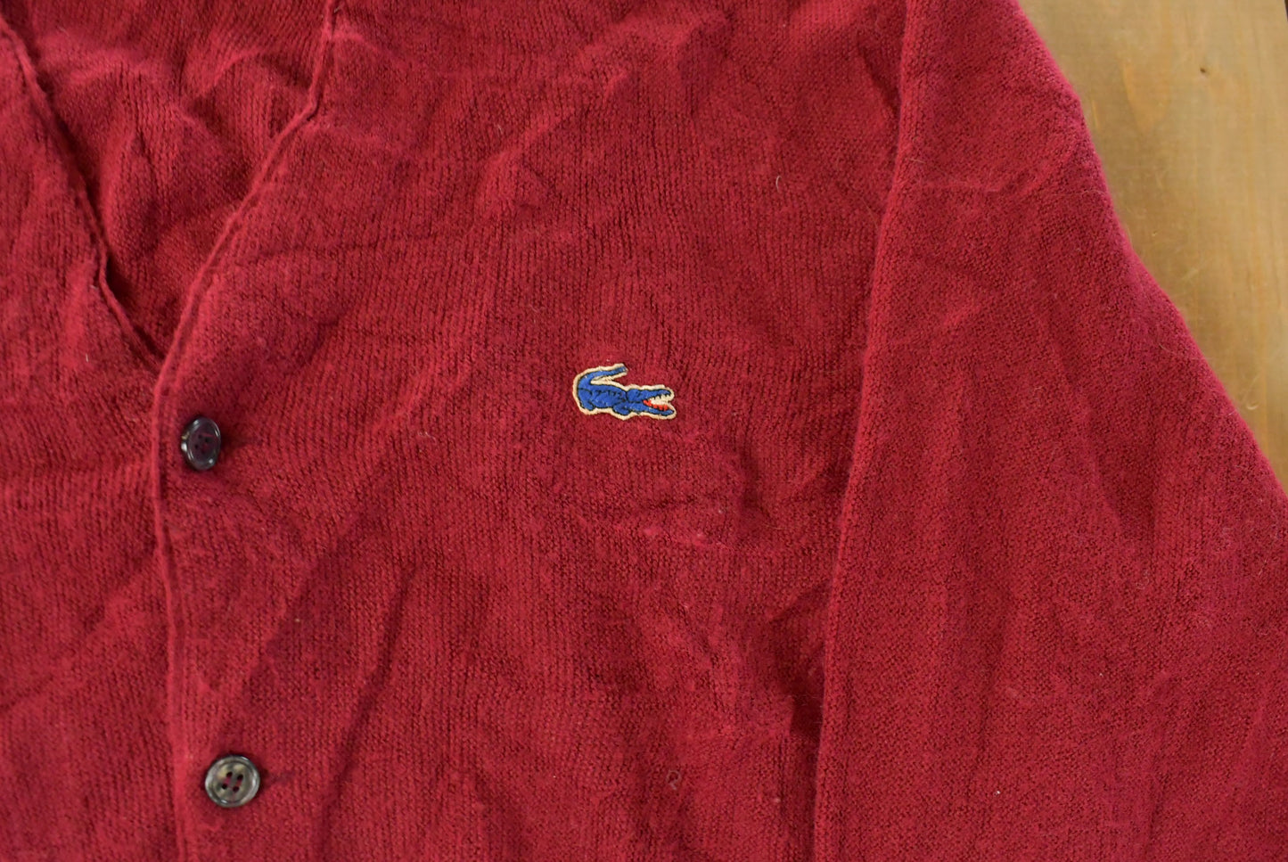 Vintage 1980s Izod Lacoste Knit Cardigan Sweater Men's Large