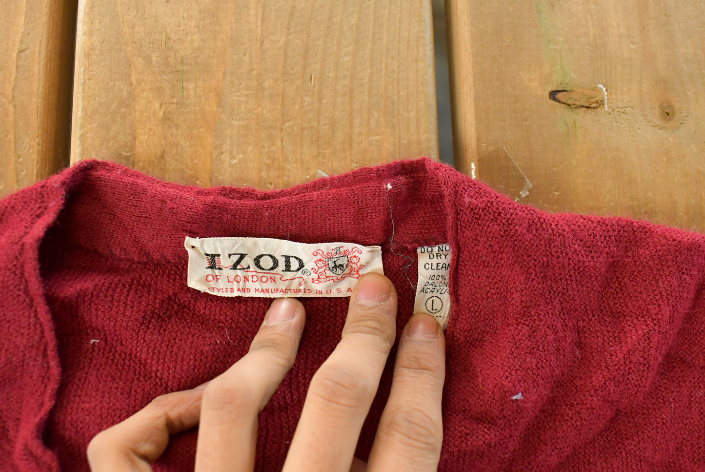 Vintage 1980s Izod Lacoste Knit Cardigan Sweater Men's Large