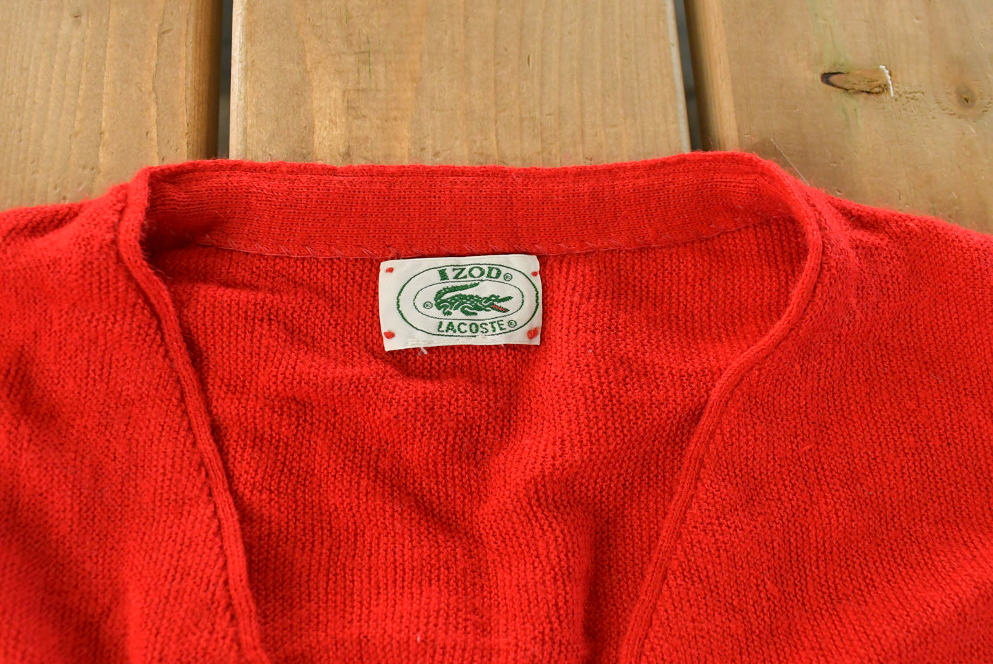 Vintage 1980s Izod Lacoste Knit Cardigan Sweater Men's Large