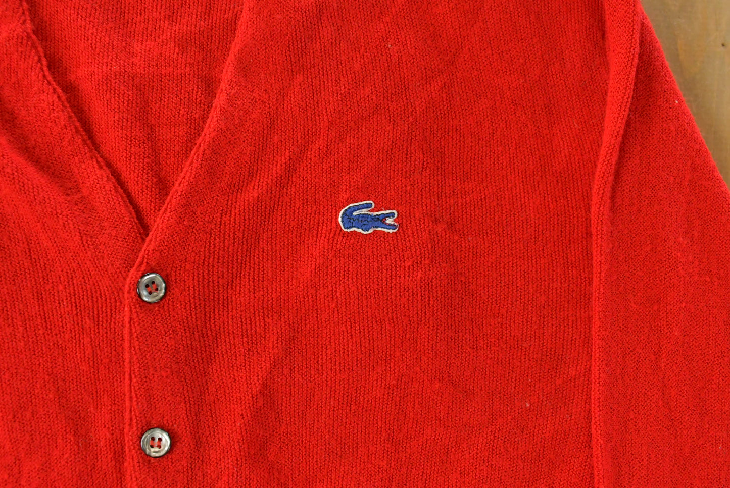Vintage 1980s Izod Lacoste Knit Cardigan Sweater Men's Medium