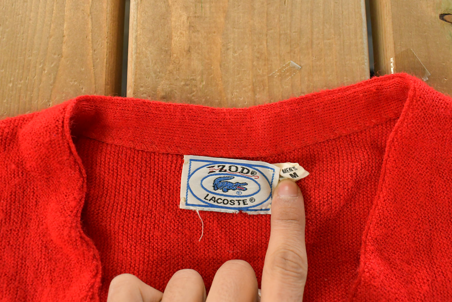 Vintage 1980s Izod Lacoste Knit Cardigan Sweater Men's Medium