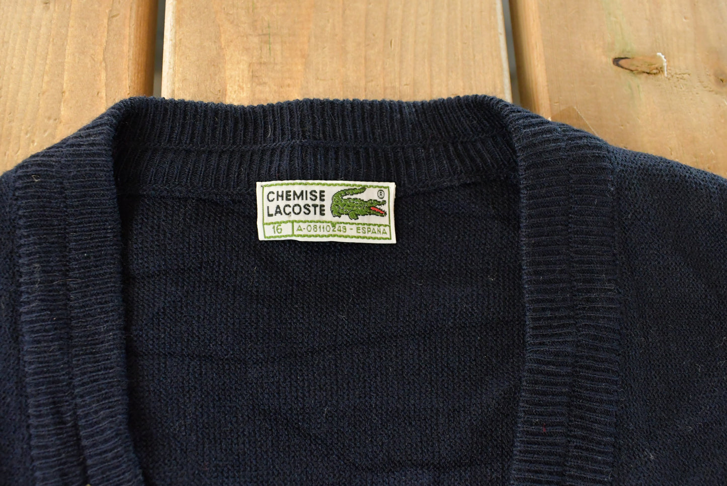 Vintage 1990s Chemise Lacoste Knit Cardigan Sweater Men's Small