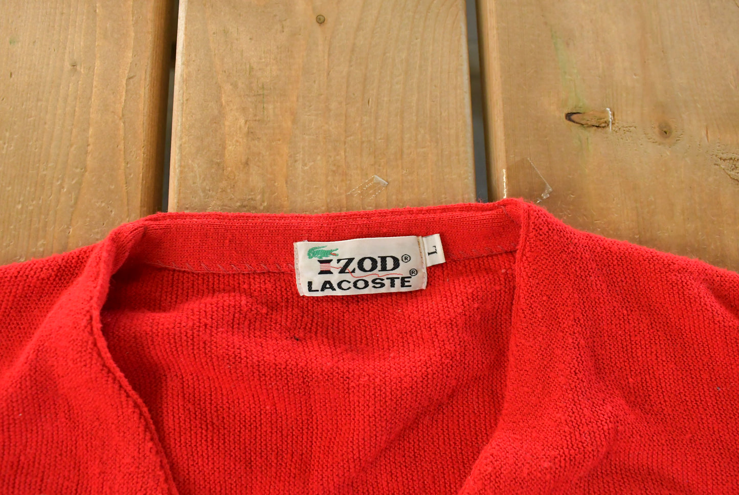Vintage 1980s Izod Lacoste Knit Cardigan Sweater Men's Large