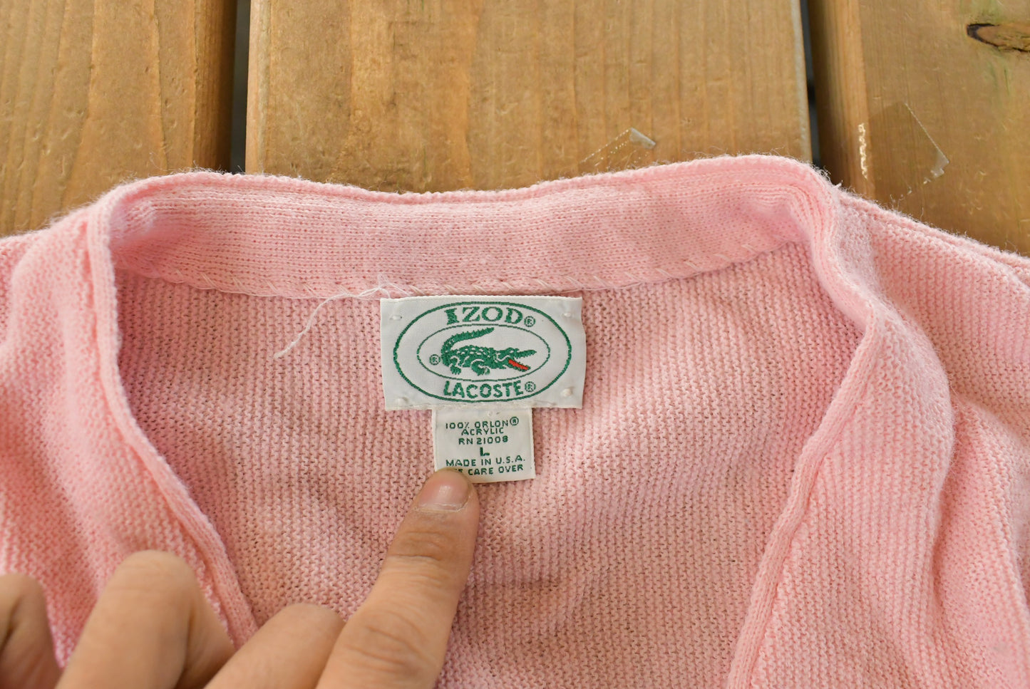 Vintage 1980s Izod Lacoste Knit Cardigan Sweater Men's Large