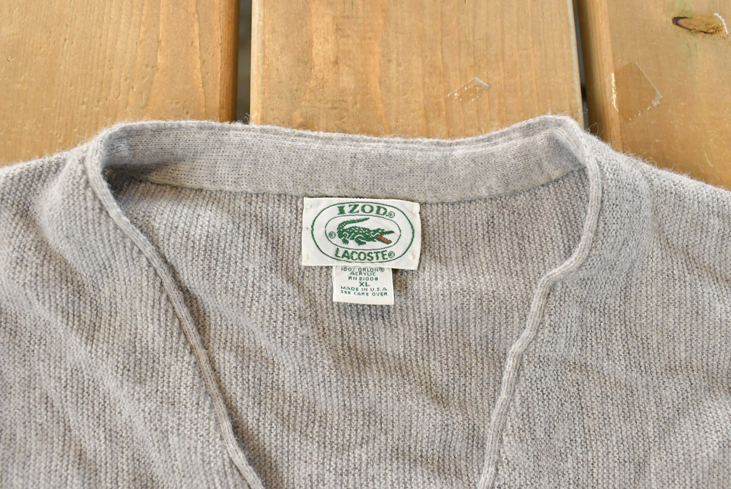 Vintage 1980s Izod Lacoste Knit Cardigan Sweater Men's XL