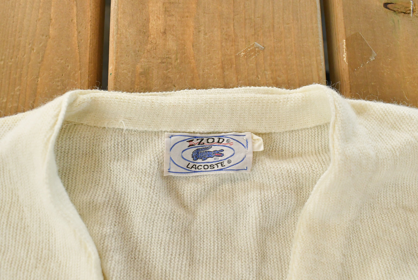 Vintage 1980s Izod Lacoste Knit Cardigan Sweater Men's Large