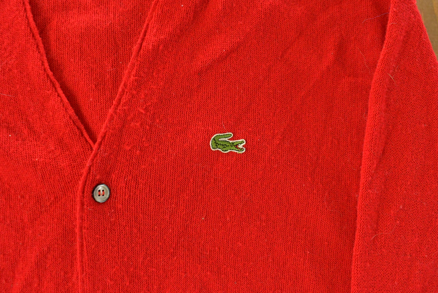 Vintage 1980s Izod Lacoste Knit Cardigan Sweater Men's XL