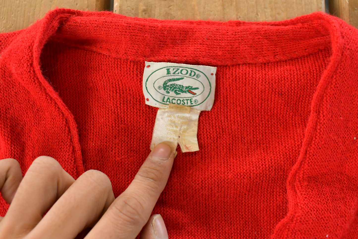 Vintage 1980s Izod Lacoste Knit Cardigan Sweater Men's XL