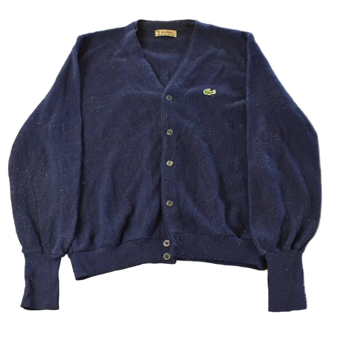 Vintage 1980s Izod Lacoste Knit Cardigan Sweater Men's Large