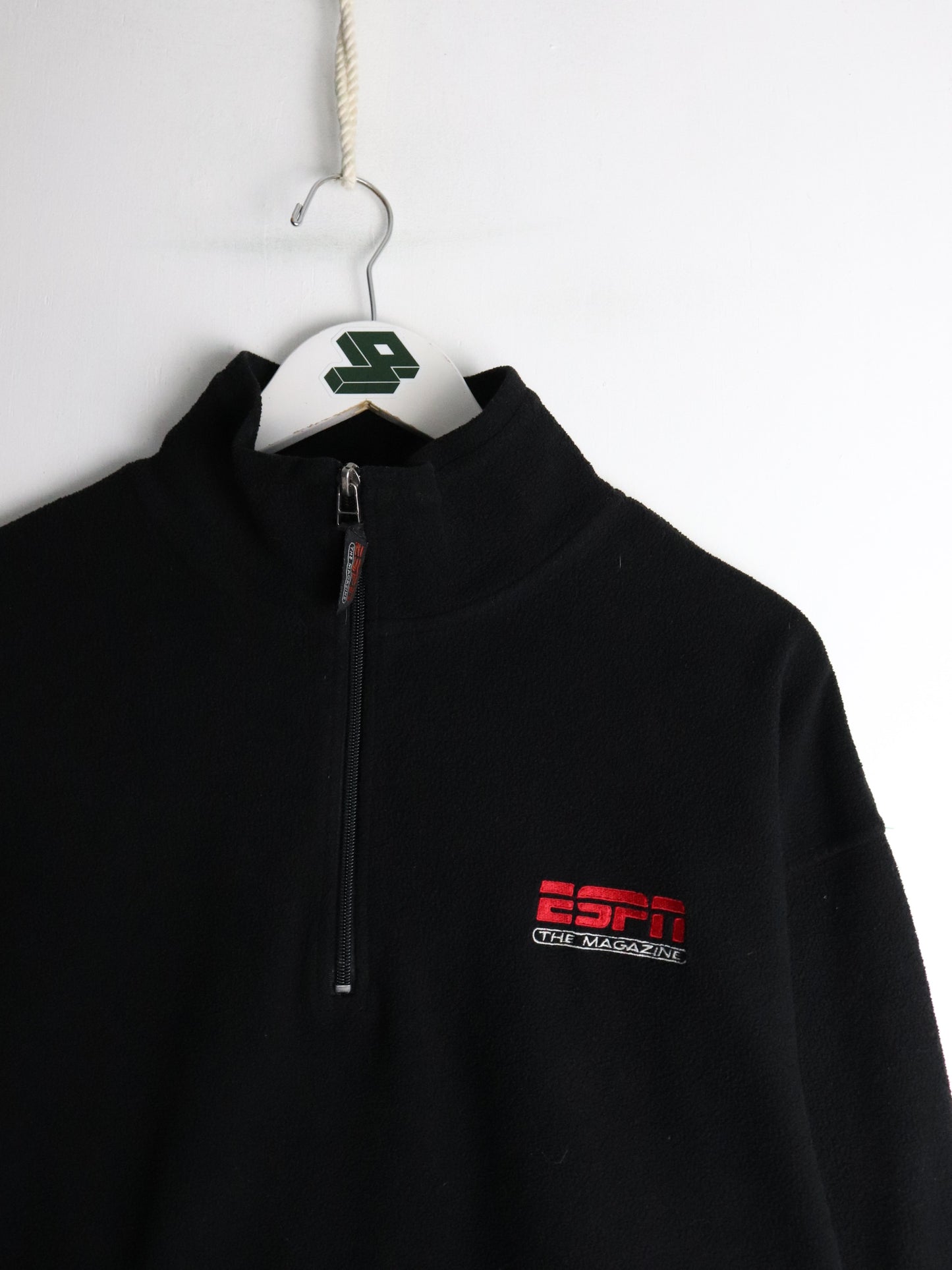 Vintage ESPN Sweater Mens XL Black Fleece Lightweight