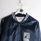 Vintage Oxford Container Co Jacket Mens Large Blue Satin