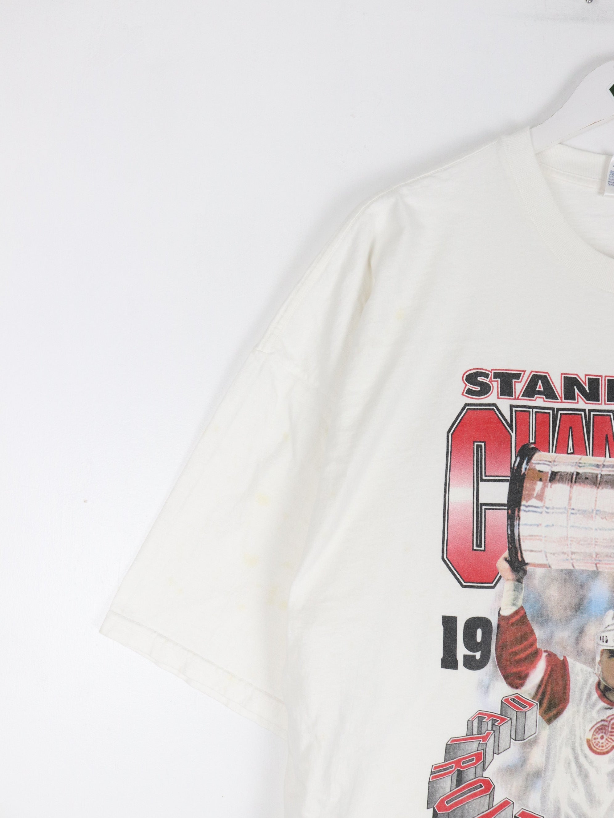 Vintage Detroit Red Wings T Shirt Mens 4XL White 1997 Champions NHL –  Proper Vintage