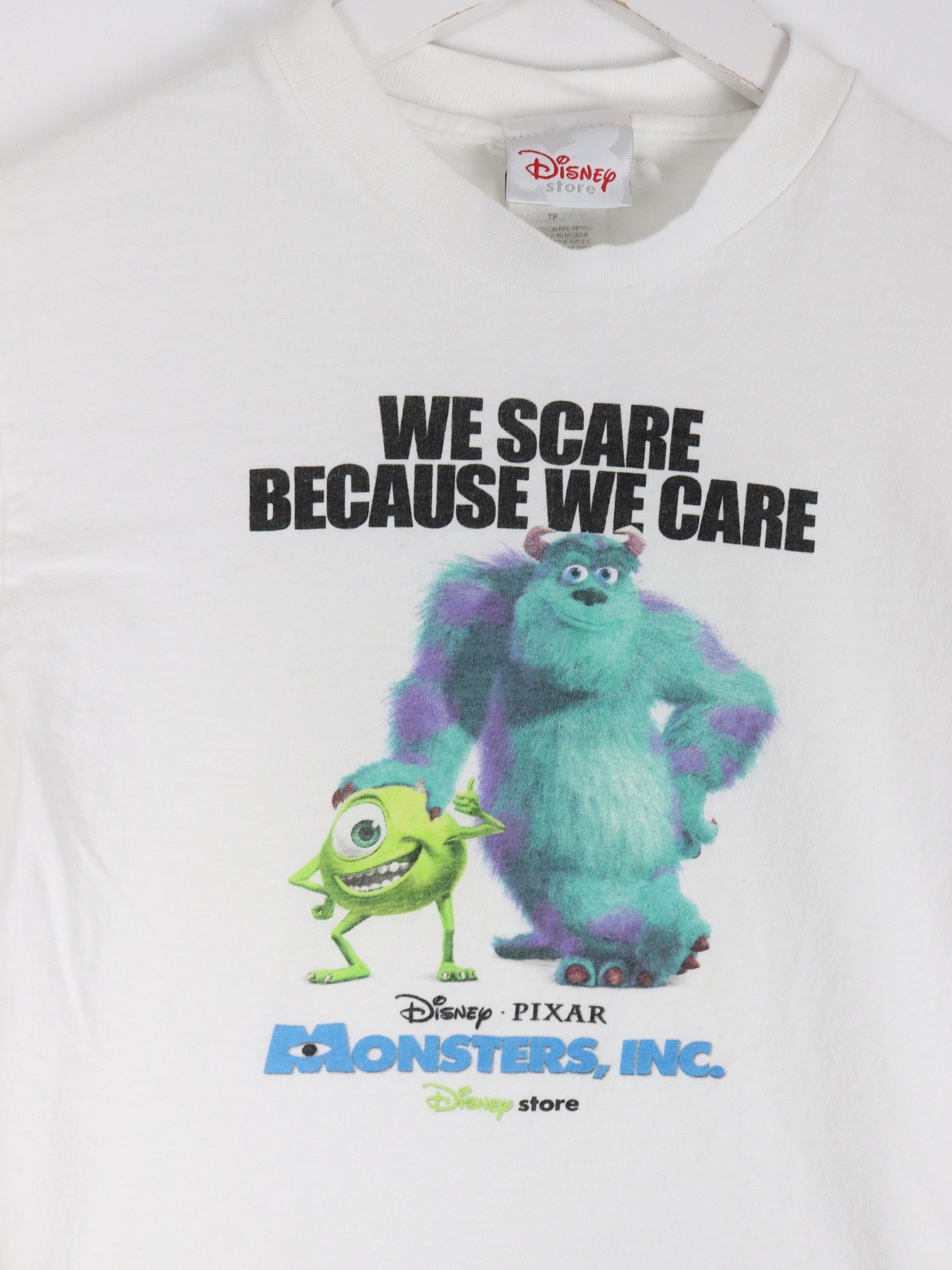 Vintage Disney T Shirt Youth XL White Monsters Inc Promo