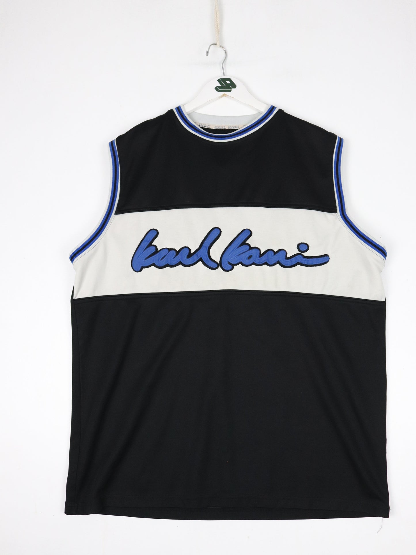 Vintage Karl Kani Jersey Mens XL Black Tank Top Basketball Y2K