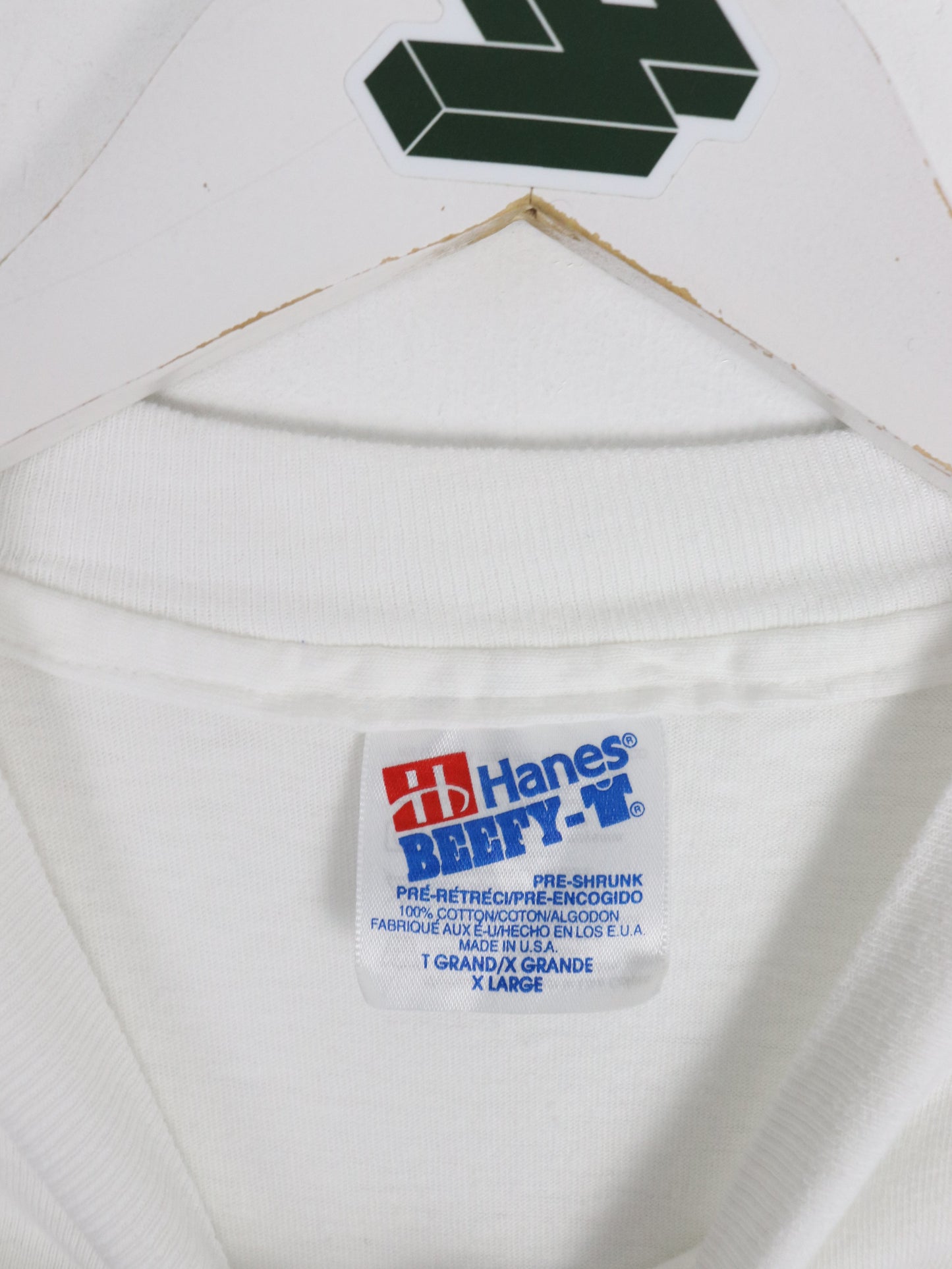 Vintage Greece T Shirt Mens XL White 90s Hanes Beefy