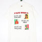 Vintage Black Woman T Shirt Mens Large White 90s