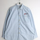 Vintage Cleveland Indians Shirt Mens XL Blue Denim Button Up