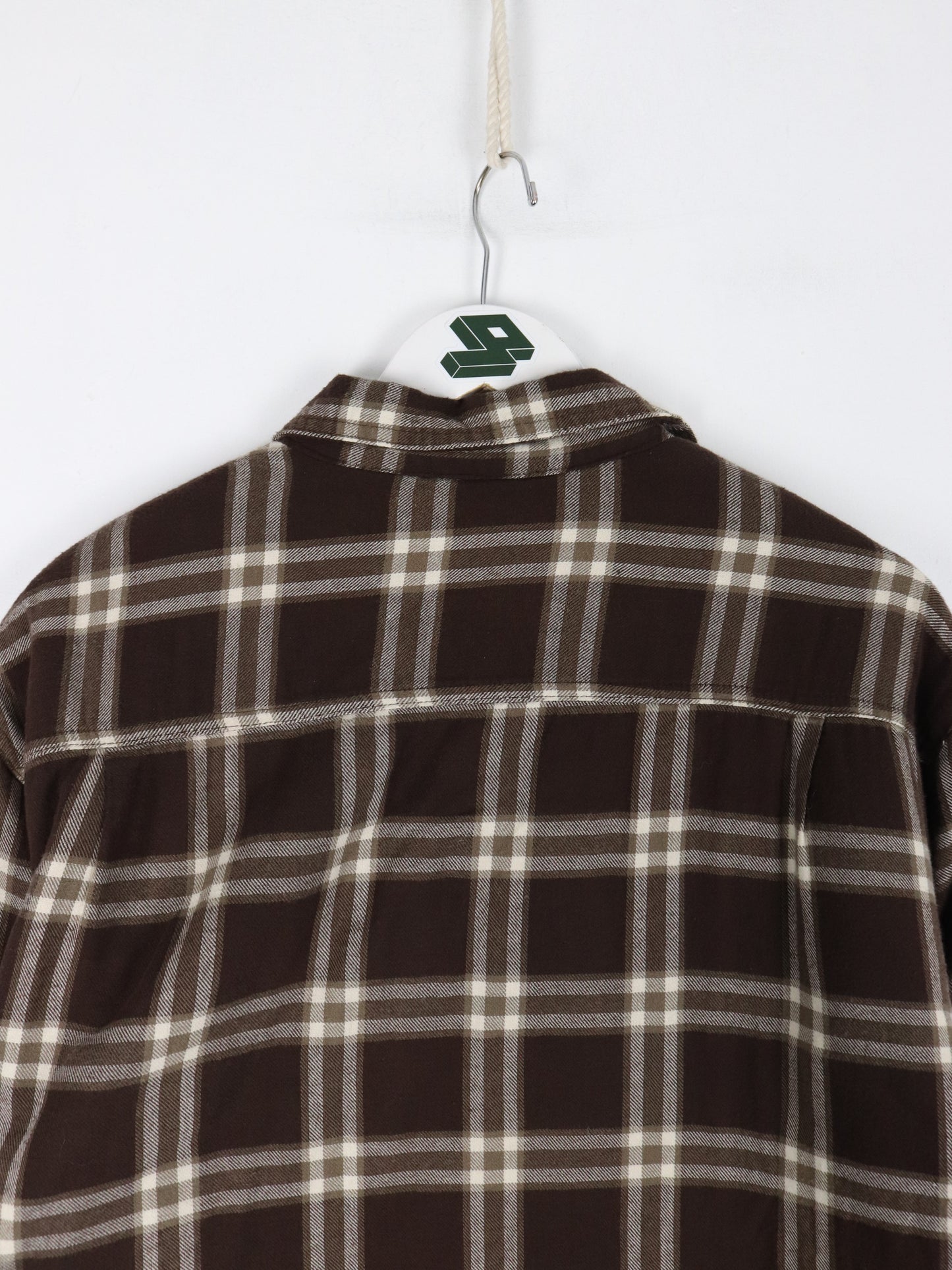 Wrangler Jacket Mens Large Brown Sherpa Lined Flannel