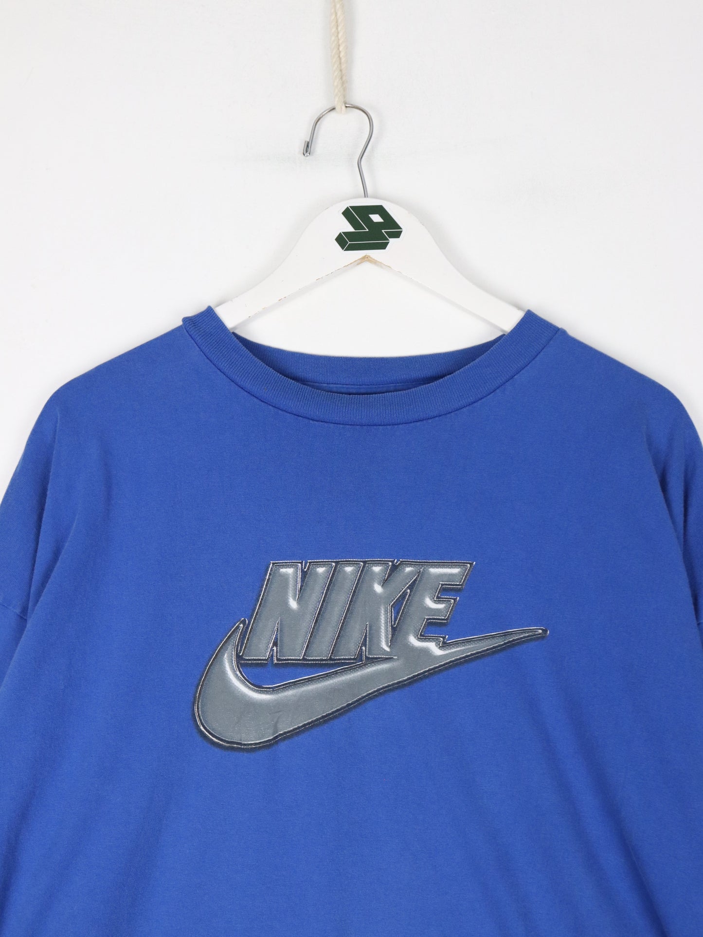 Vintage Nike T Shirt Mens 2XL Blue Long Sleeve