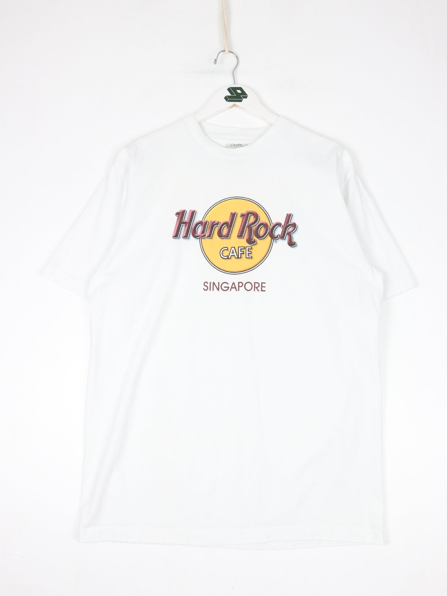 Vintage Hard Rock Cafe T Shirt Mens Large White Singapore