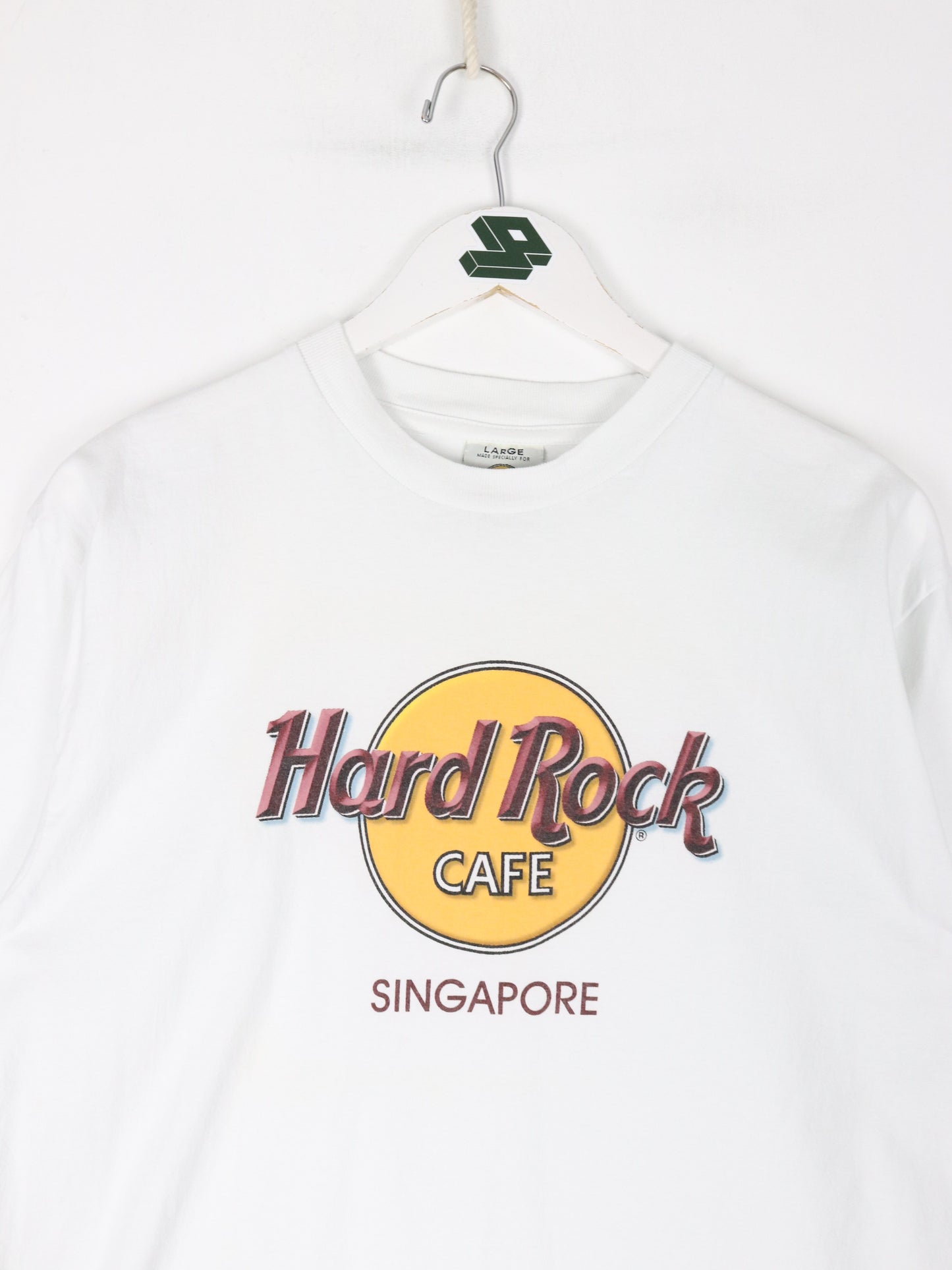 Vintage Hard Rock Cafe T Shirt Mens Large White Singapore