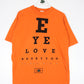 Vintage United Colors of Benetton T Shirt Mens Large Orange Eye Love