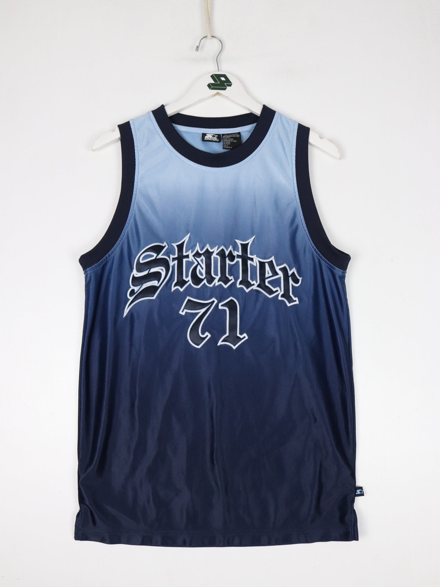 Vintage Starter Jersey Mens Small Blue Basketball Y2K