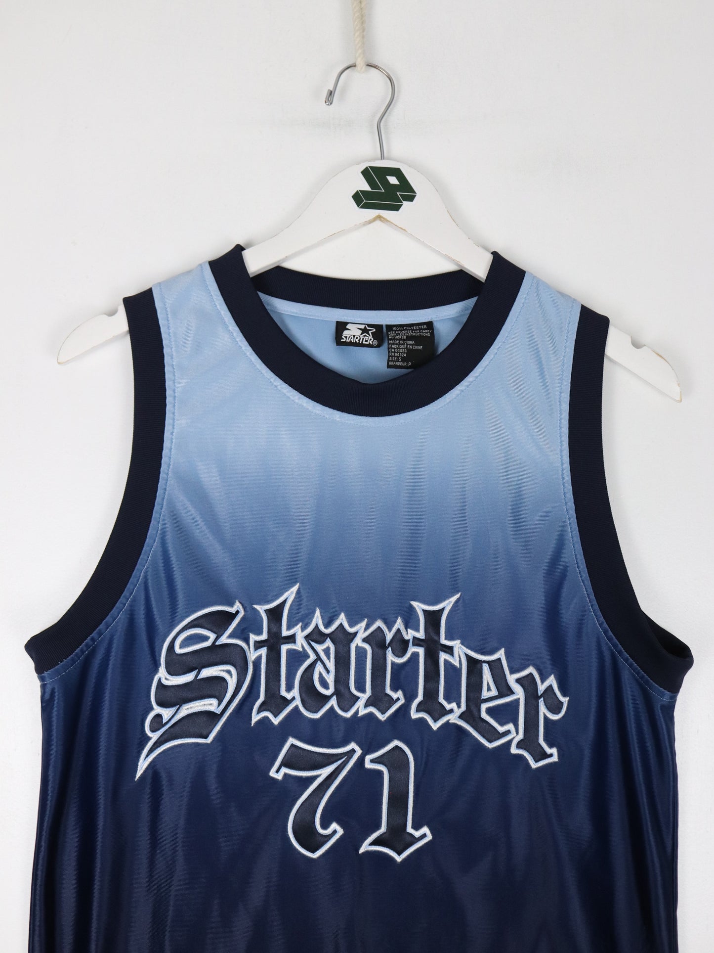 Vintage Starter Jersey Mens Small Blue Basketball Y2K