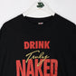 Vintage Drink Truly Naked Beer T Shirt Fits Mens XL Black