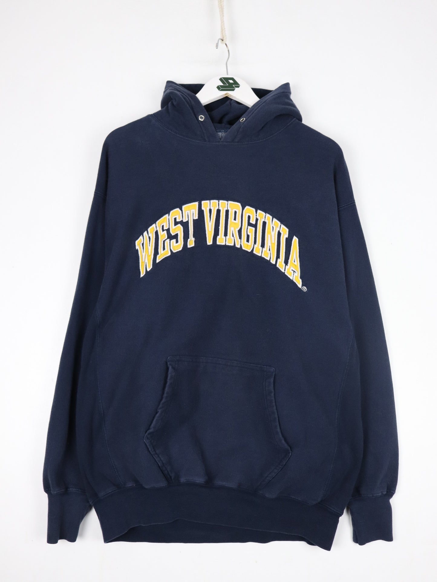 VIntage West Virginia University Sweatshirt Mens 2XL Blue College Hoodie