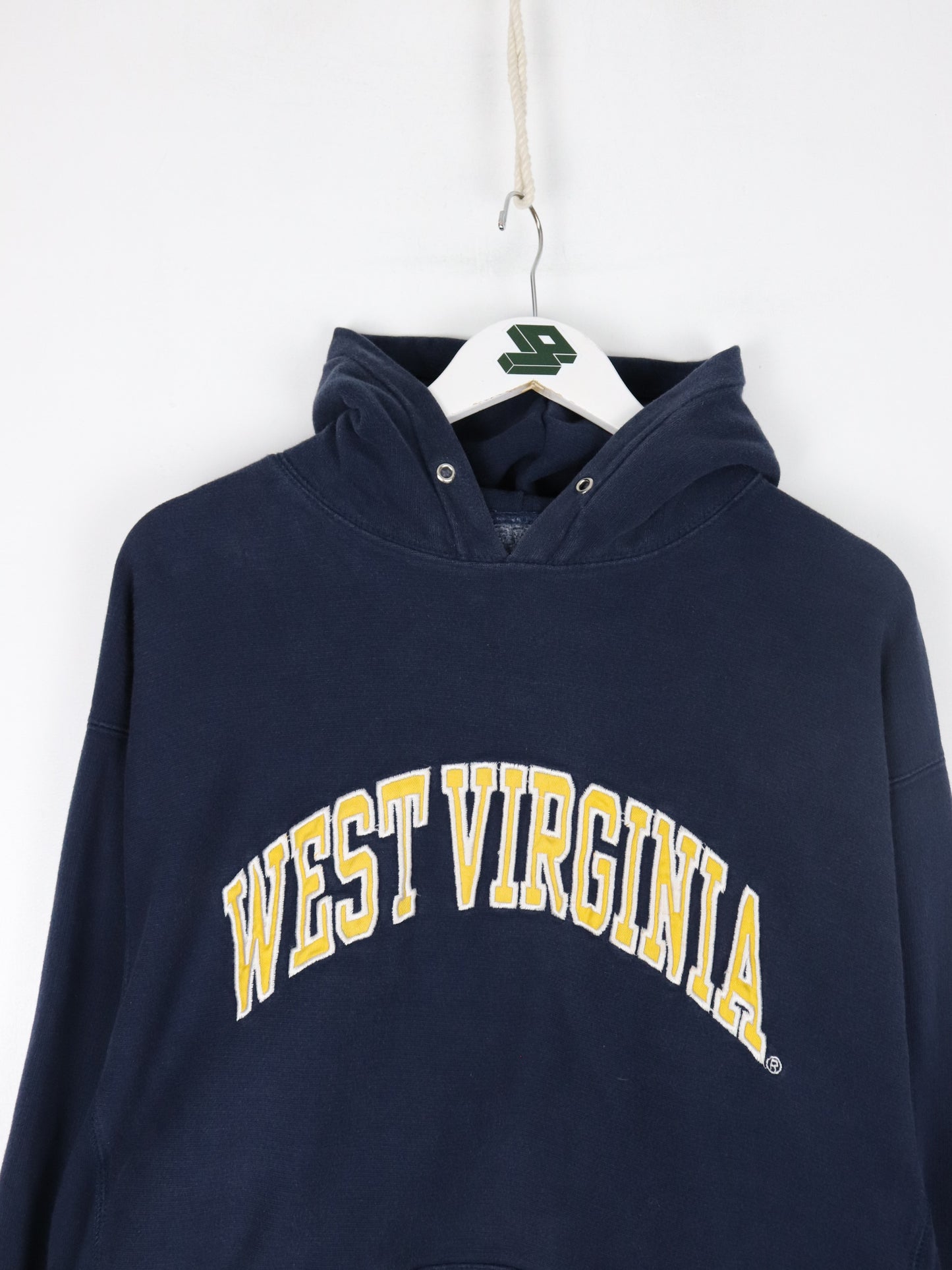VIntage West Virginia University Sweatshirt Mens 2XL Blue College Hoodie