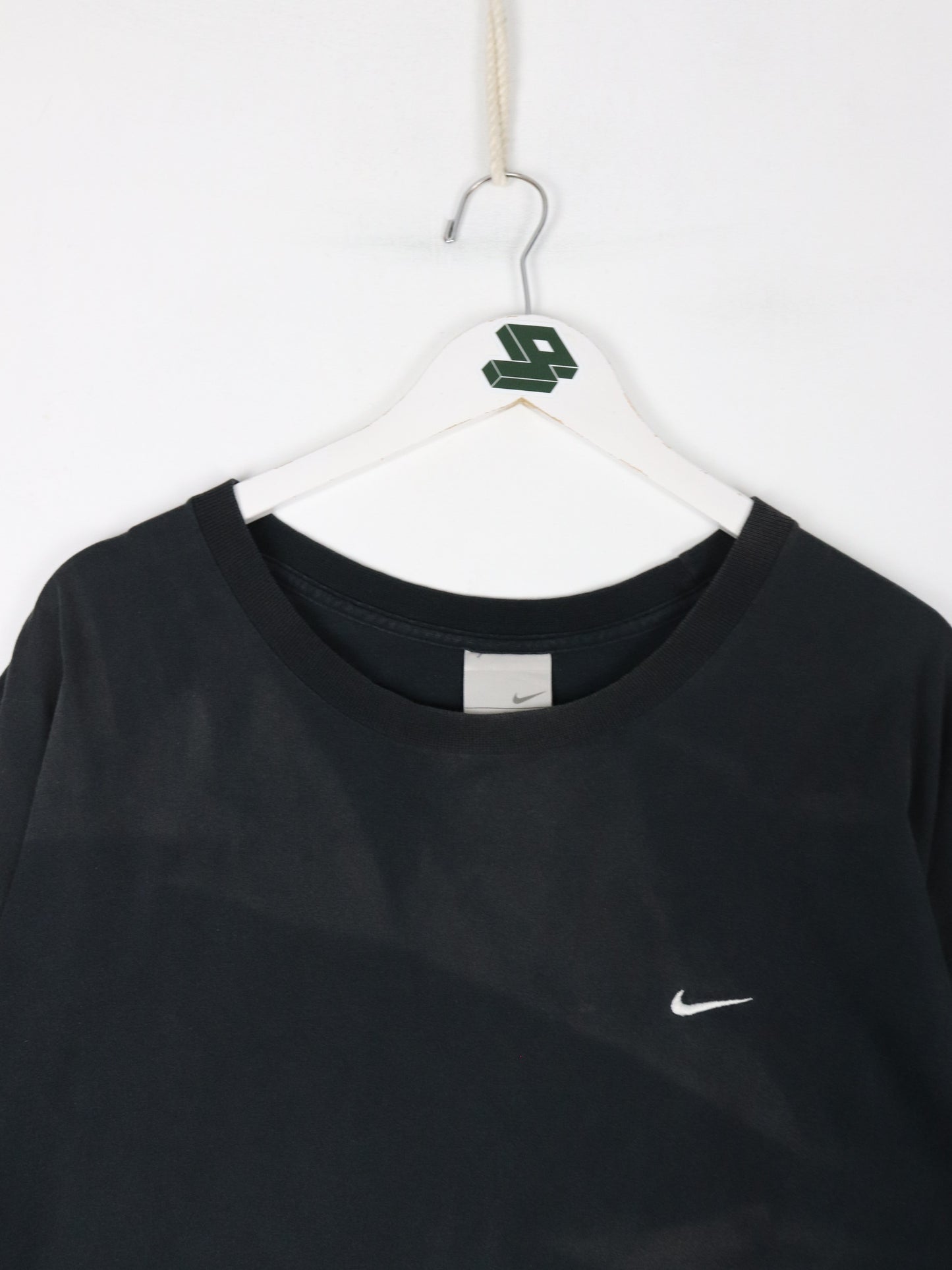 Vintage Nike T Shirt Mens XL Black Swoosh