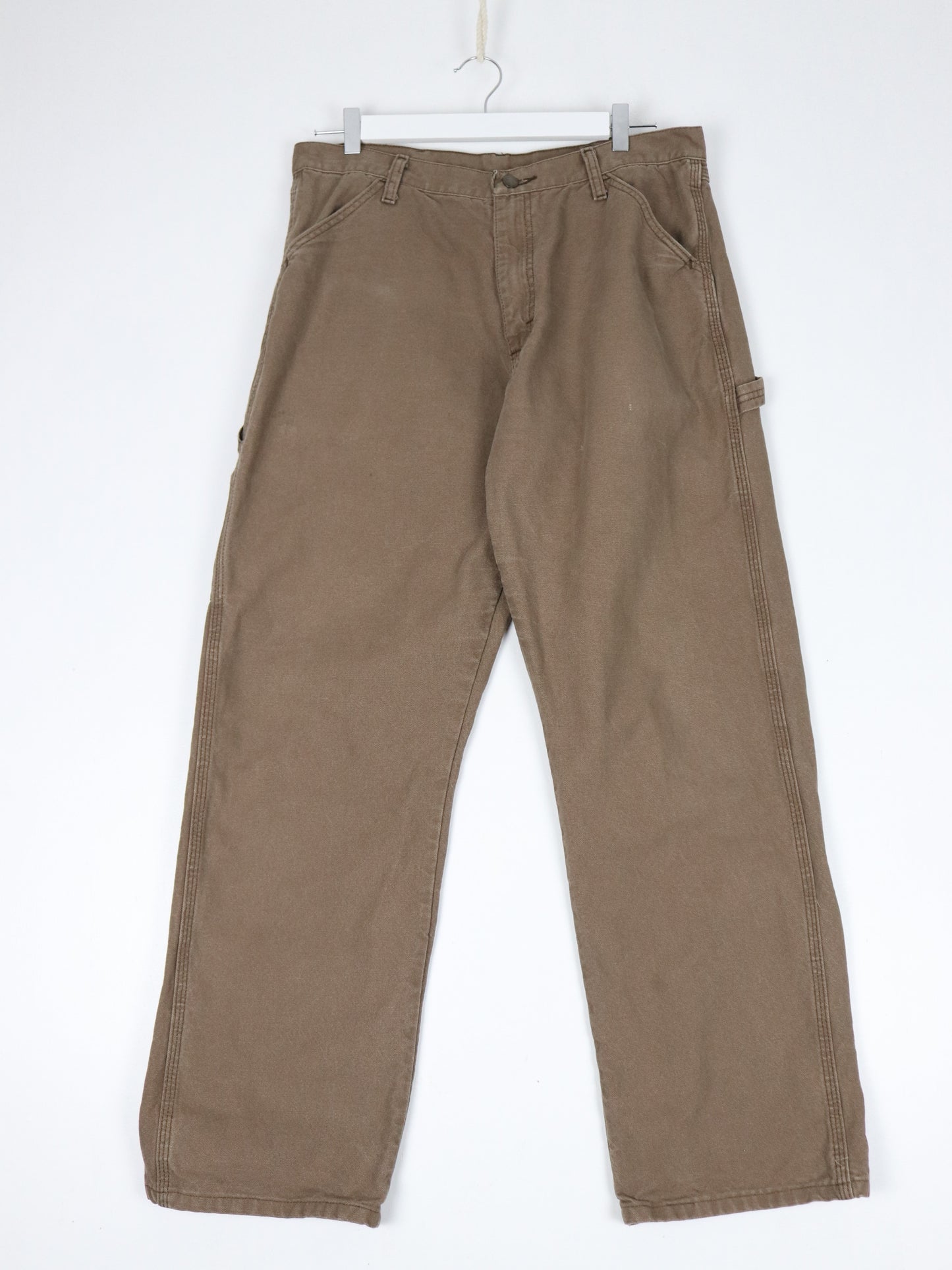Rustler Pants Mens 34 x 32 Brown Carpenter Work Wear