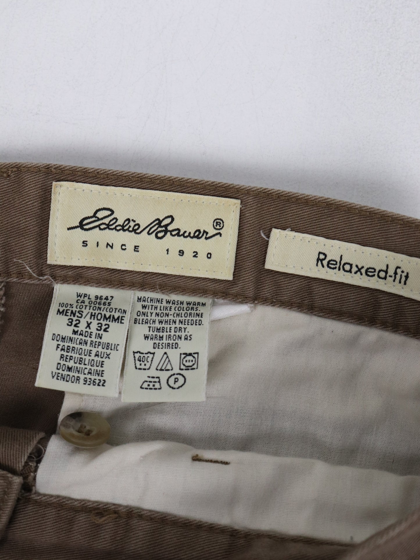 Vintage Eddie Bauer Pants Mens 32 x 32 Brown Chino