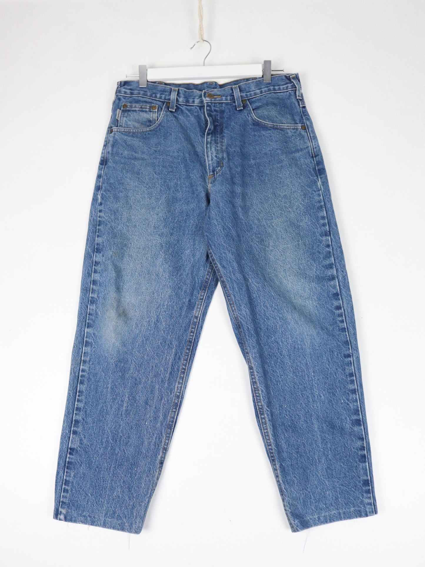 Carhartt Pants Fits Mens 32 x 26 Blue Denim Jeans