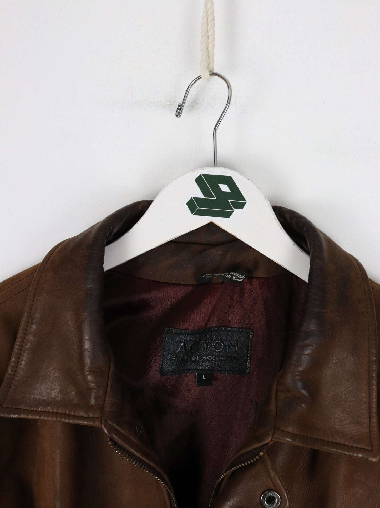 Vintage Ayton Jacket Mens Large Brown Leather Coat