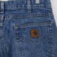 Carhartt Pants Fits Mens 32 x 26 Blue Denim Jeans