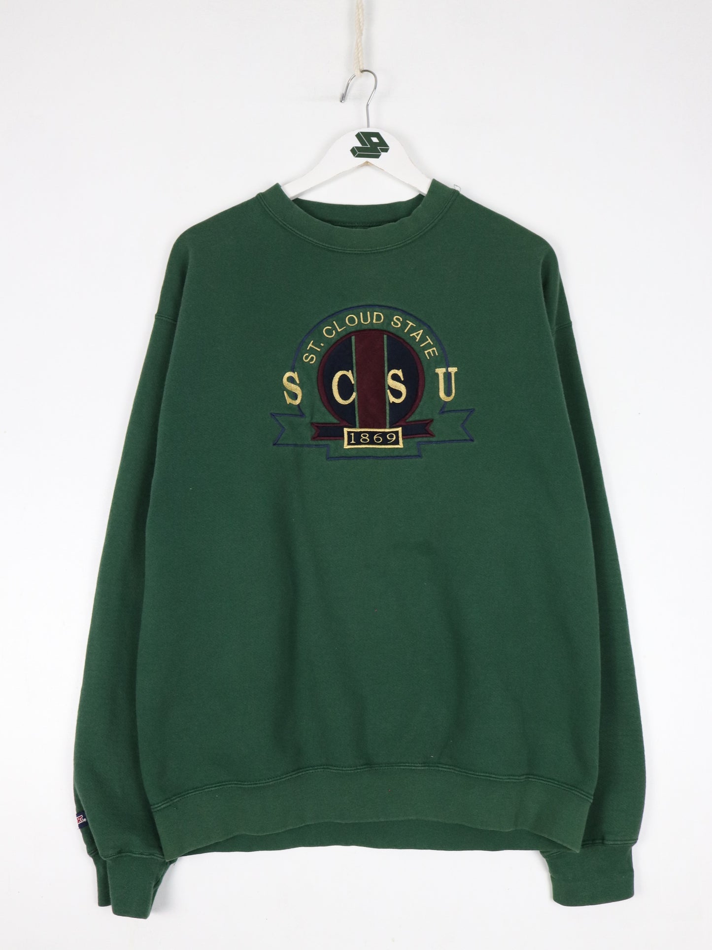 Vintage St. Cloud State Sweatshirt Mens Large Green College