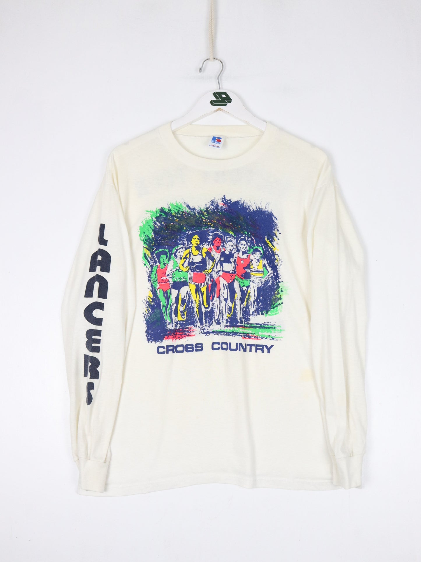 Vintage London Derby Cross Country T Shirt Mens Large White 90s Long Sleeve