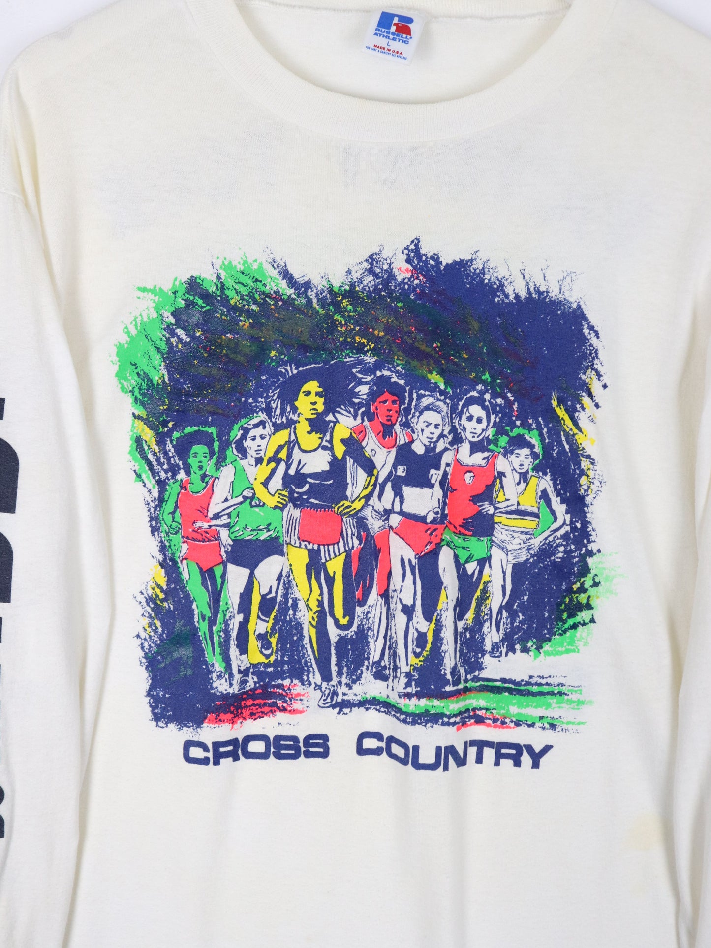 Vintage London Derby Cross Country T Shirt Mens Large White 90s Long Sleeve