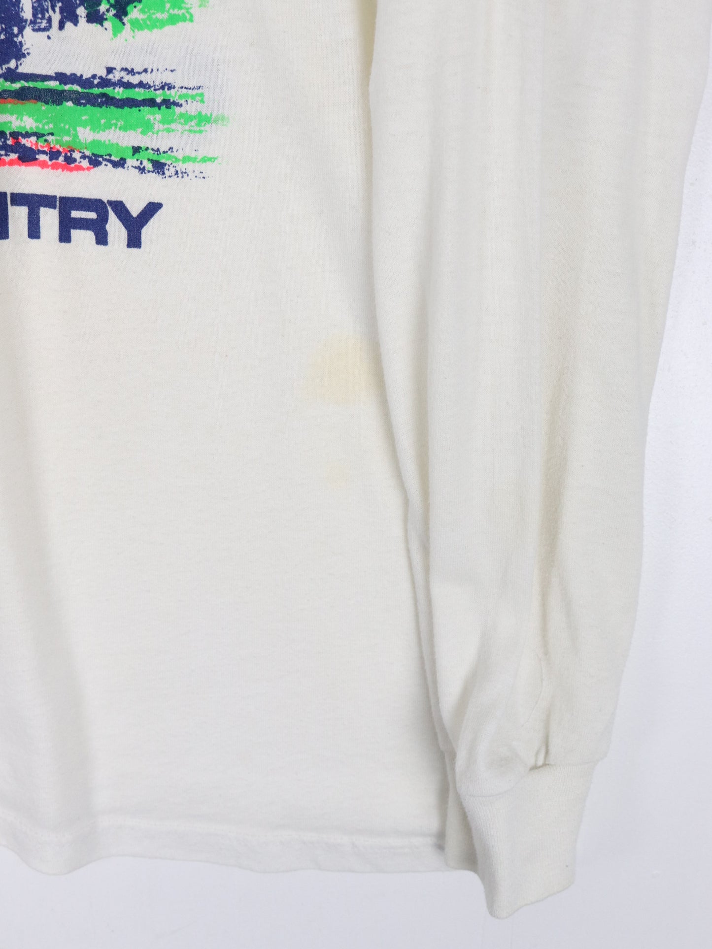 Vintage London Derby Cross Country T Shirt Mens Large White 90s Long Sleeve