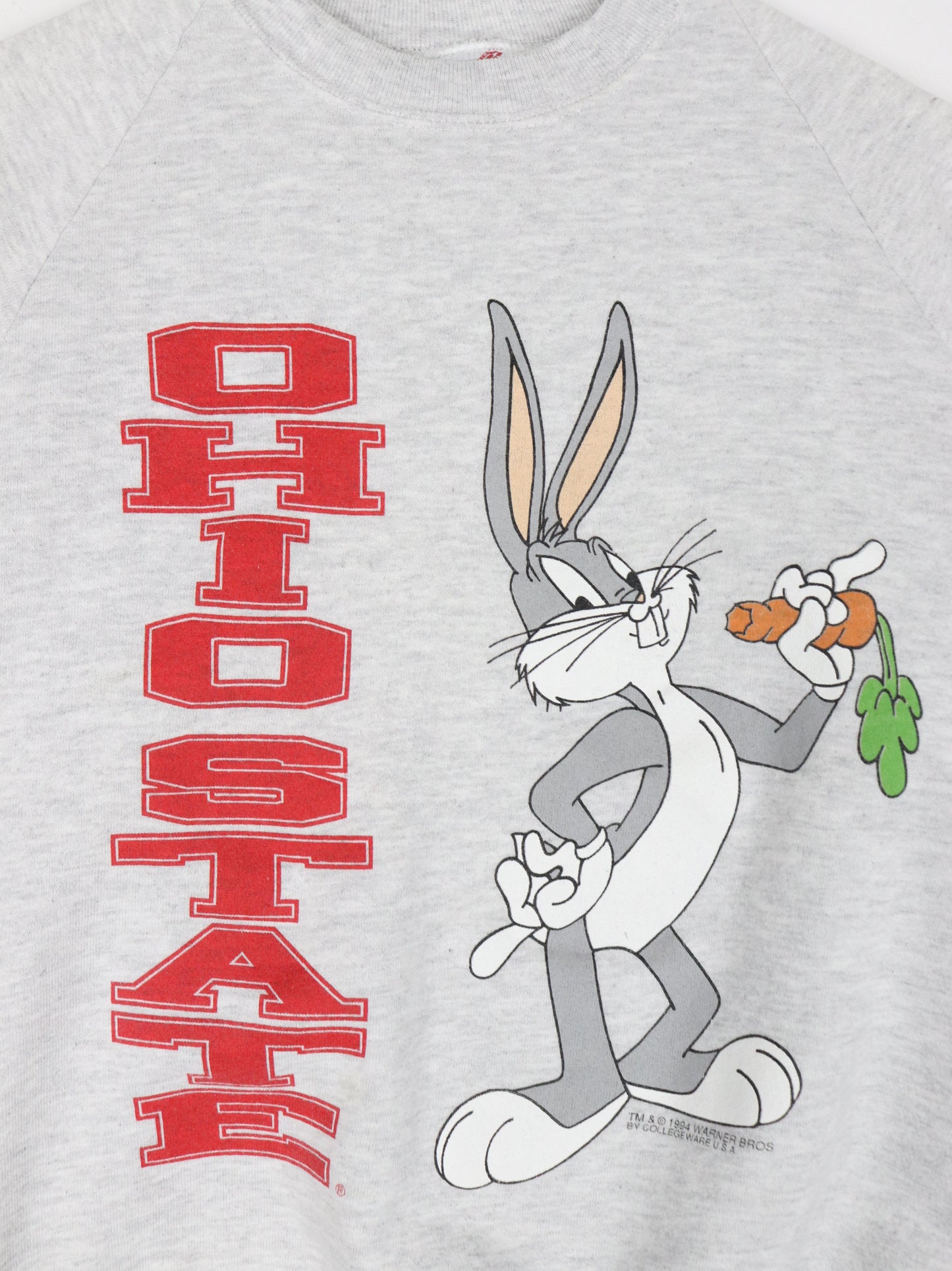 Vintage Ohio State Buckeyes Looney Tunes Sweatshirt Youth Large Grey College