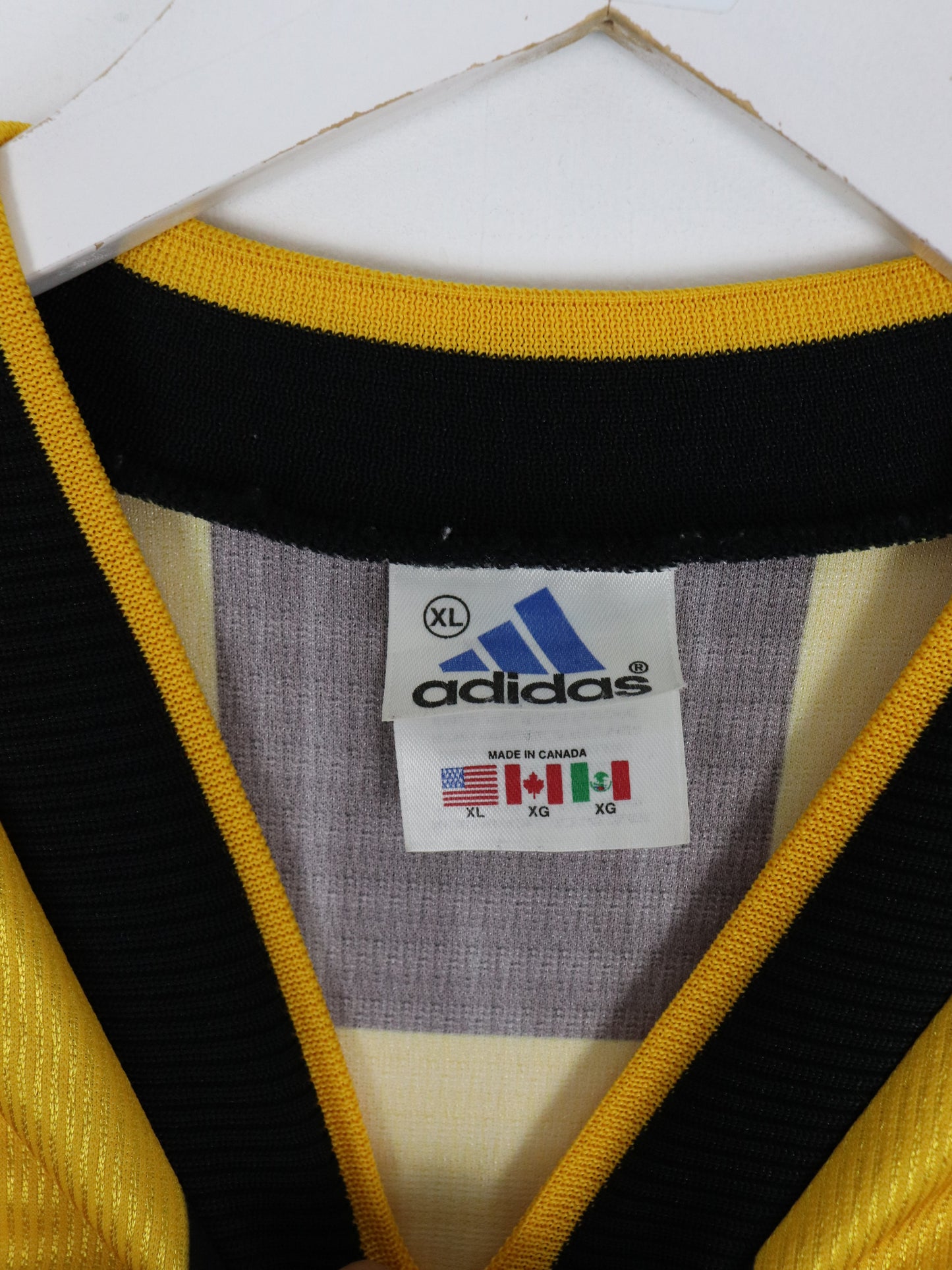 Vintage Adidas Soccer Jersey Mens XL Yellow 90s